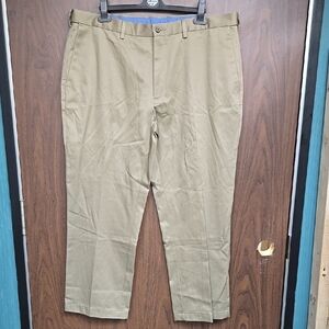 Haggar Beige Straight Fit Chino Style Pants